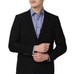 Peter England Men's Slim Fit Blazer (PIBZWNSPS32424_40_Purple, Wine_40)