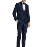 Van Heusen V Dot Men's Poly Viscose Shawl Collar Suit